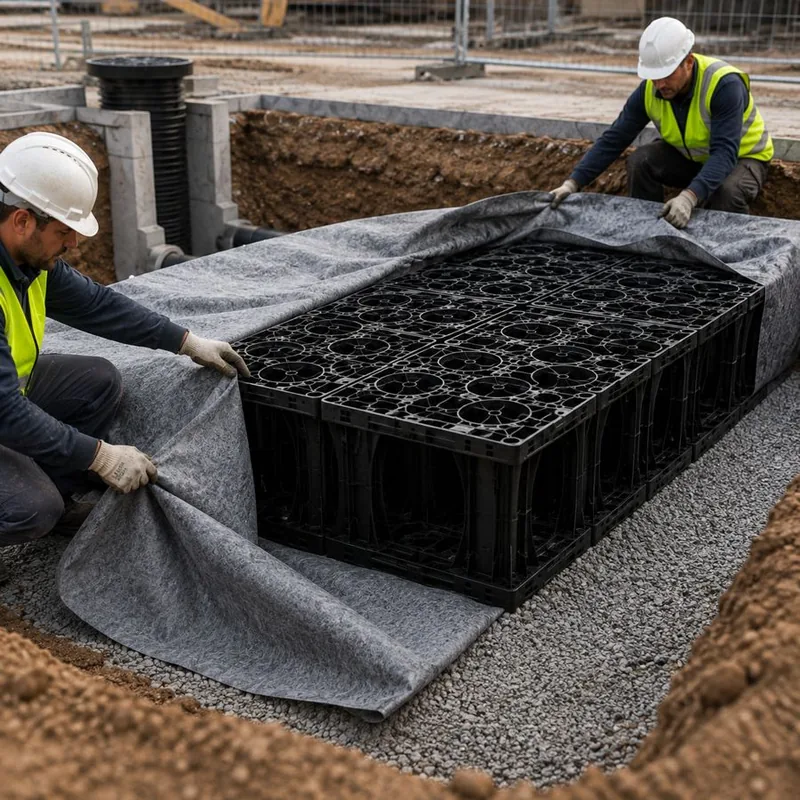 Geotextile wrapping — system visualisation