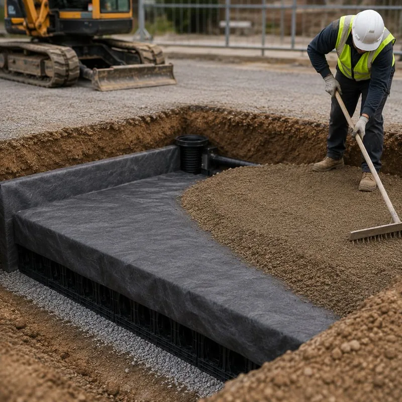 Backfill and finishing — system visualisation