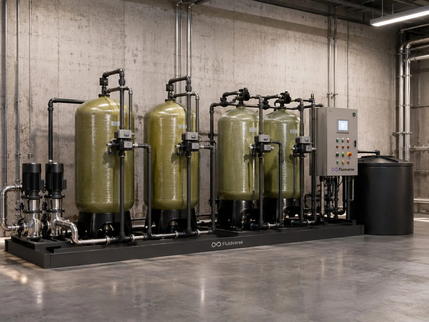 Fluidverse water treatment system visualisation